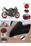 Aprilia Rsv4 Factory Tarpaulin Topcase Compatible Motorcycle Tarpaulin (Grey-Black Red Stitched)