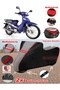Kanuni Tigrina 50 Tarpaulin Topcase Compatible Motorcycle Tarpaulin (Grey-Black Red Stitched)