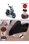 Motolux W46 Tarpaulin Topcase Compatible Motorcycle Tarpaulin (Grey-Black Red Stitched)