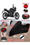 Bajaj Dominar 400 Ug Tarpaulin Topcase Compatible Motorcycle Tarpaulin (Grey-Black Red Stitched)