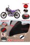Honda Slr 650 Tarpaulin Topcase Compatible Motorcycle Tarpaulin (Grey-Black Red Stitched)