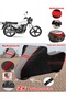 Yuki Yk 125-7D Apollo Tarpaulin Topcase Compatible Motorcycle Tarpaulin (Grey-Black Red Stitched)