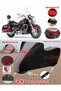 Yamaha Royal Star Xvz 1300 Tarpaulin Topcase Compatible Motorcycle Tarpaulin (Grey-Black Red Stitched)
