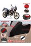 Honda Crf1100L Africa Twin Tarpaulin Topcase Compatible Motorcycle Tarpaulin (Grey-Black Red Stitched)