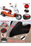 Arora Malibu Pro Tarpaulin Topcase Compatible Motorcycle Tarpaulin (Grey-Black Red Stitched)
