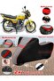 Arora Ar 100-19 Elegant Tarpaulin Topcase Compatible Motorcycle Tarpaulin (Grey-Black Red Stitched)
