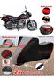 Arora Ar 180-16 C Tarpaulin Topcase Compatible Motorcycle Tarpaulin (Grey-Black Red Stitched)