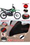 Falcon Desert 277 Tarpaulin Topcase Compatible Motorcycle Tarpaulin (Grey-Black Red Stitched)