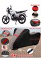 Mondial 150 Mg Superboy X Tarpaulin Topcase Compatible Motorcycle Tarpaulin (Grey-Black Red Stitched)