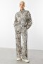 Patterned Wide Leg Trousers Zebra Pattern 52506-25