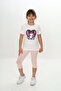 Girl's Summer T-Shirt & Leggings Set with Ruffles and Kuromi Pattern