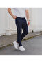 Men's Navy Blue Color Italian Cut Quality Flexible Lycra Fabric Ankle Length Trousers - 5