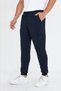 Men's Cotton Cargo Pocket Sweatpants Navy Blue 5821-L