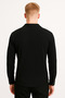 Men's Black Long Sleeve Ottoman Shirt - 2