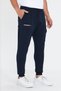 Men's Cotton Cargo Pocket Sweatpants Navy Blue 5821-L - 5