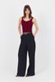 Burgundy Thick Strap V-Neck Blouse 13293 - 3