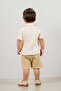Baby Kids Cream- Beige Cotton 2 Piece Set First Ben Trend Fashion Bottom Top Set - 6