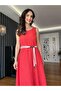 Orange Rope Belted Scallop Dress - 5