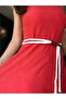 Orange Rope Belted Scallop Dress - 2