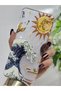 Samsung Galaxy A32 Compatible Wave and Sun Pattern Transparent Phone Case - 5