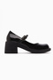 Mirka Black Patent Leather Banded Women's Loafer Shoes - 4