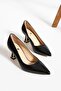 Women's Genuine Leather Stiletto Heels, Black - 3