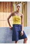 High Waist Straight Cut Rinse Wash Jort - 6