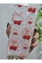 Xiaomi Redmi 13 Compatible Transparent Phone Case with Cherry and Tiny Hearts Pattern - 2