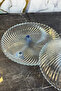 Blue Crystal Footed Cake Jar Plate & Glass Cake Pastry Food Presentation - 4