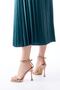 A-30 Women's Platform Heeled Slippers with Rose Stone Accessories - 2