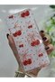 Transparent Phone Case Compatible with Samsung Galaxy A54 with Cherries and Tiny Hearts Pattern