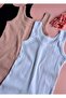 Linea, 2-Piece Black and Dusty Rose Color, Ribbed Thick Strap, Cotton Women's Undershirt - 3