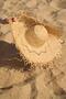 Fringed Wide Star Straw Hat Beige - 4
