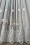 Şehzade Ttm Heavy Drapey Cord Embroidered Soft Tulle Curtain No Ironing Required (Unpleated Straight Stitch) - 5