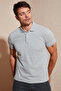 Cotton Regular Fit Buttoned Polo Neck 3 Pack t Shirt Men t Shirt 590211827S3 - 3