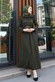 Draped Dress Khaki - 3