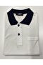 Plus Size Polo Collar Burgundy, White, Gray Pocket T-Shirt - 2