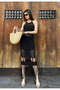Women's Halter Neck Openwork Long Pareo Dress - 2