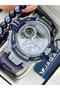 Waterproof, with stopwatch, suitable for pool use, dark blue Sports Digital Men's Wristwatch + bracelet - 5