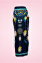 Navy Blue Bohemian Native American Feather Detailed Long Pareo - 3