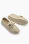 Women's Loafer Shoes Buckle Bow Detail - 4
