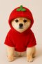 Cat Dog Strawberry Patterned Fleece Sweat |   Hooded Hoodie - 3