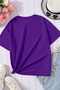 Unisex Treasure Printed Relaxed Cut Purple T-Shirt - 2