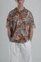 Orange Leaf Patterned Shirt