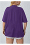 Unisex Awe Some Printed Relaxed Cut Purple T-Shirt - 2