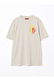 Unisex Cotton Five Star Champion Lion Themed Back and Chest Printed Oversize T-Shirt - 2