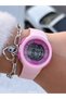 32mm Pool Sea Use,Lighted,Calendar,Stopwatch Pink Silicone Digital Sport Women Wrist Watch - 4