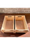 2Pcs Multipurpose Wooden Storage Basket-Box, In-Cabinet Laundry Kids Room Toy Organizer - 8