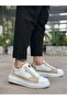 Ba0423 Boa Thick High Sole White Cream Lace-Up Sports Men's Shoes - 3