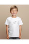 Father-Son with Airplane Printed Cycling Cotton T-Shirts White Discharge - 3